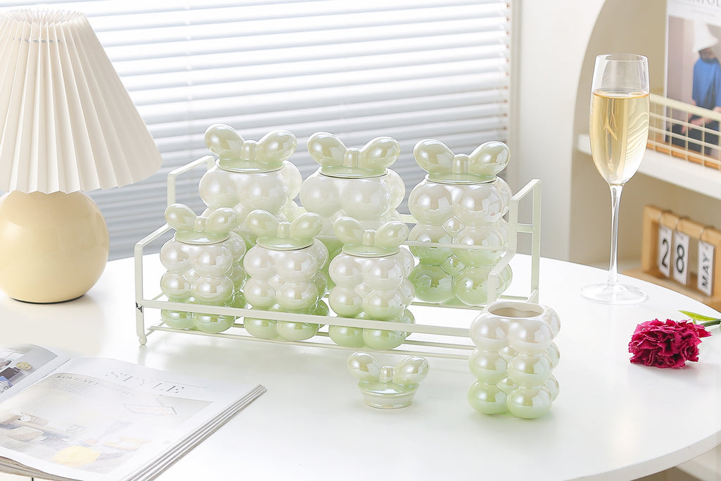 Boîte à épices avec support – Design nœud