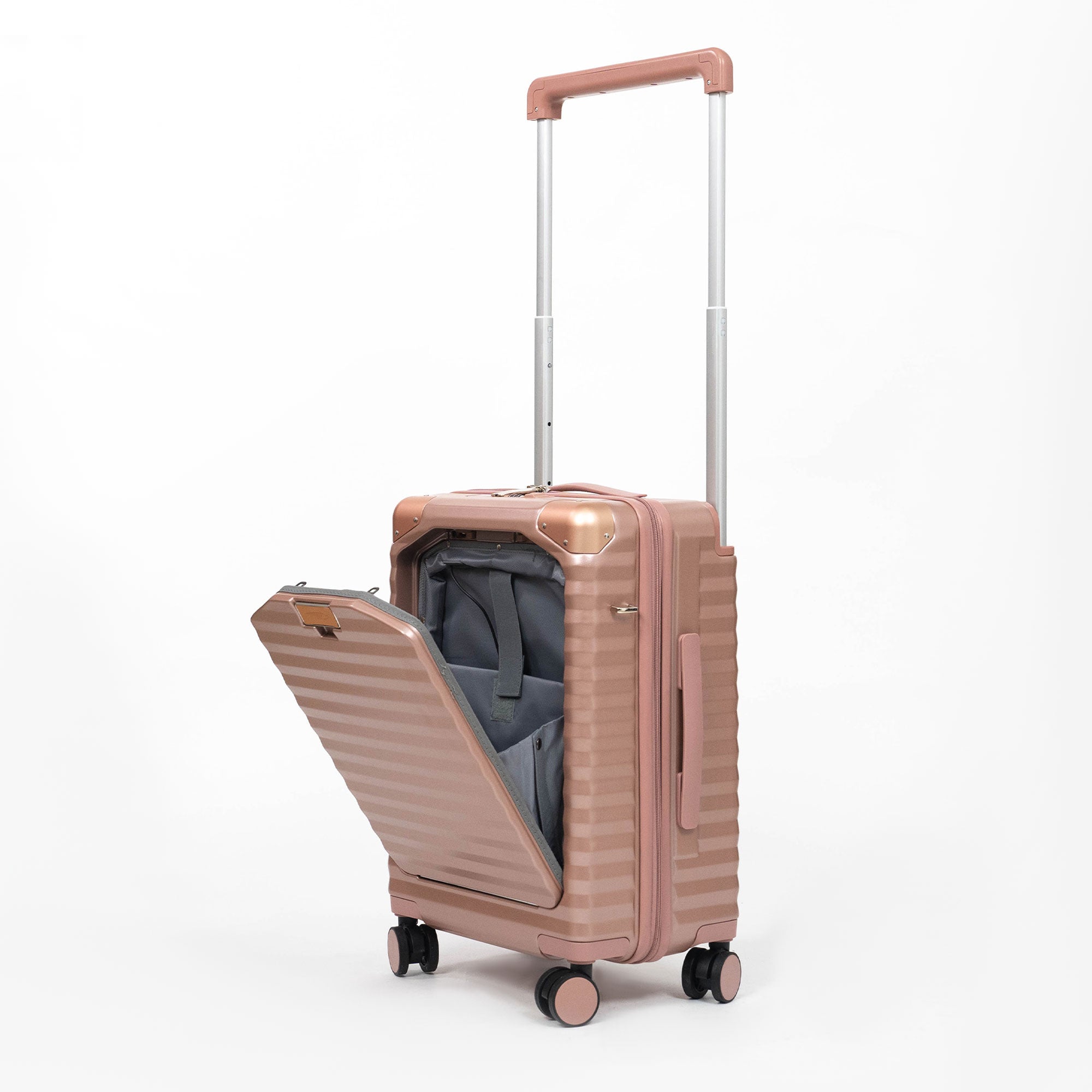 Valise Cabine TITOU Smart Pro – TSA, Port USB, Compartiment Laptop & Porte Goblet - Rose Gold