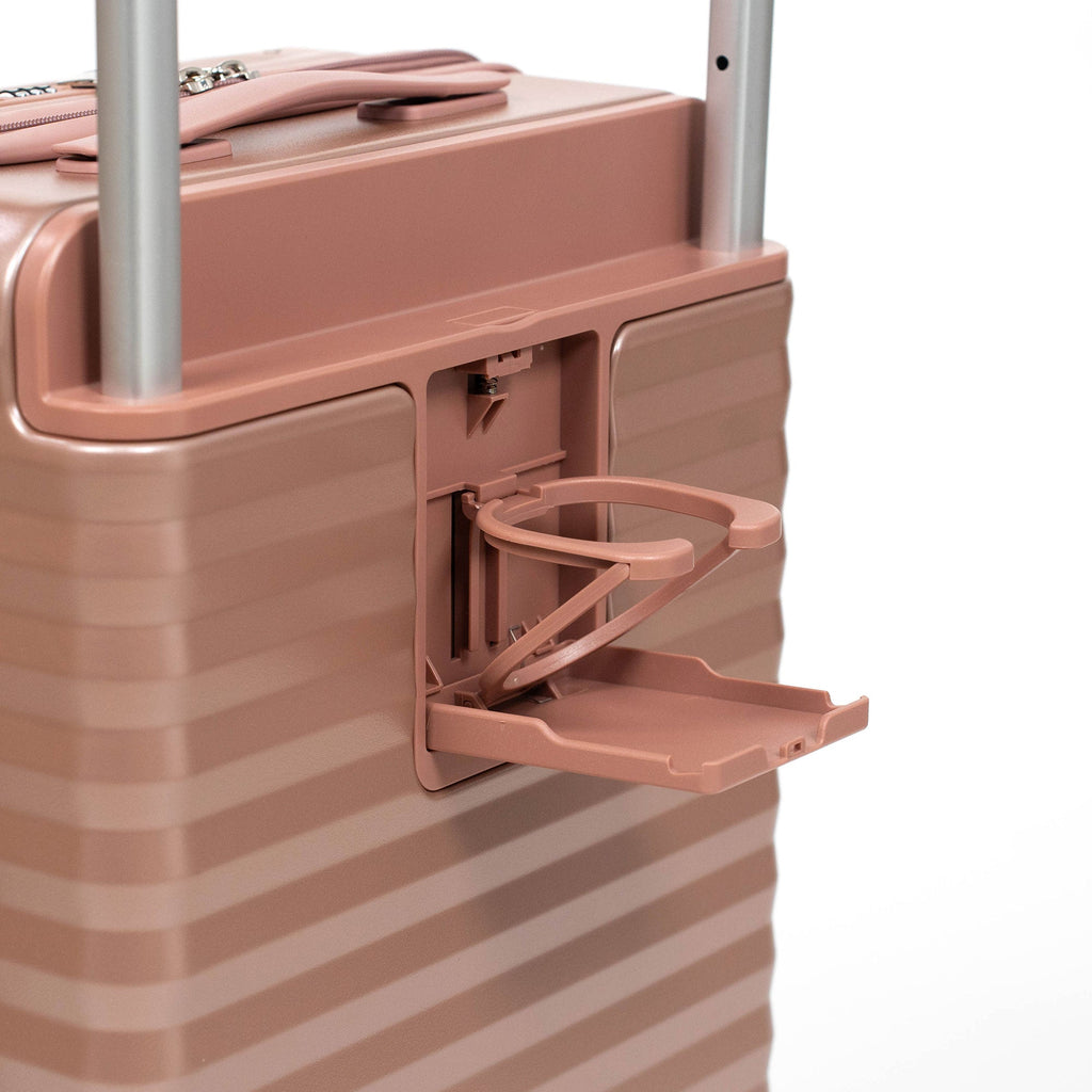 Valise Cabine TITOU Smart Pro – TSA, Port USB, Compartiment Laptop & Porte Goblet - Rose Gold