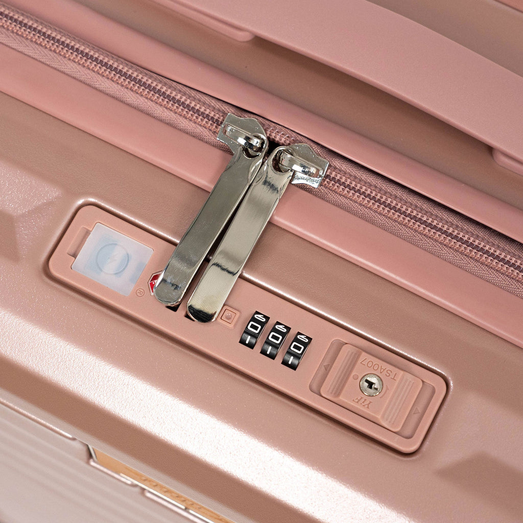 Valise Cabine TITOU Smart Pro – TSA, Port USB, Compartiment Laptop & Porte Goblet - Rose Gold