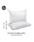 2x Oreillers Optima orthopédiques