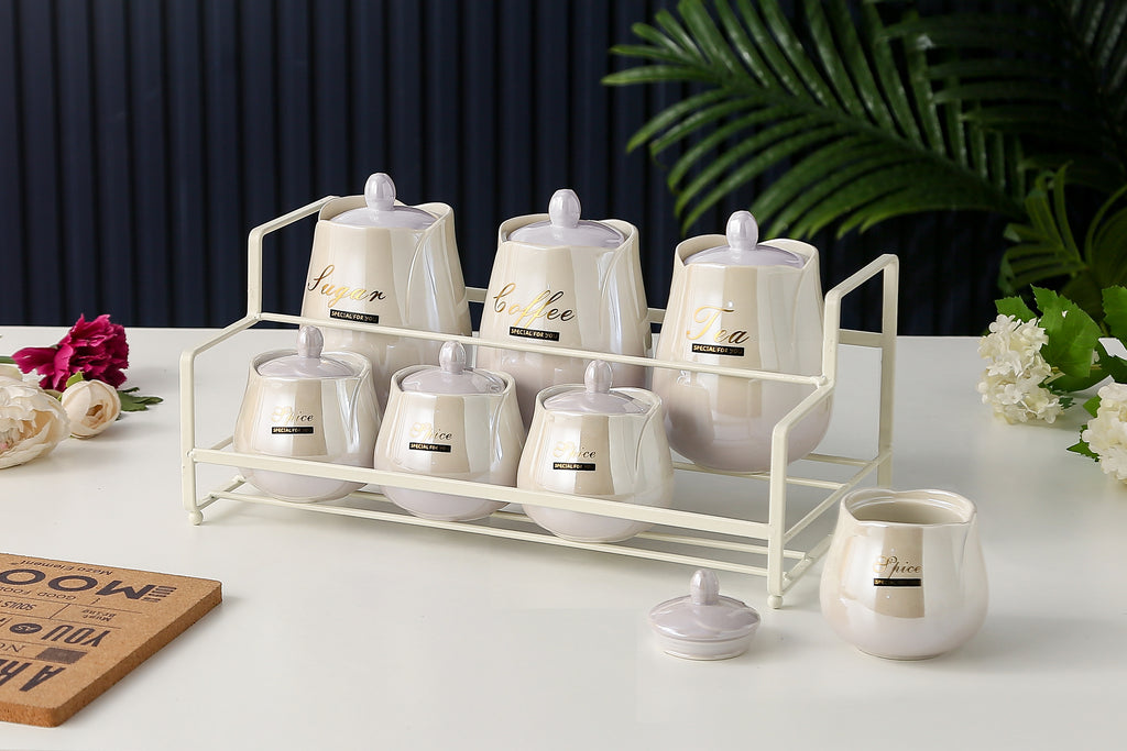 Boîte à épices avec support – Élégance arrondie