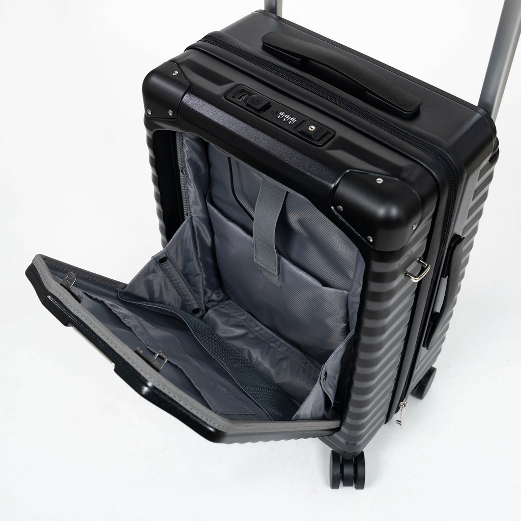 Valise Cabine TITOU Smart Pro – TSA, Port USB, Compartiment Laptop & Porte Goblet - Noir