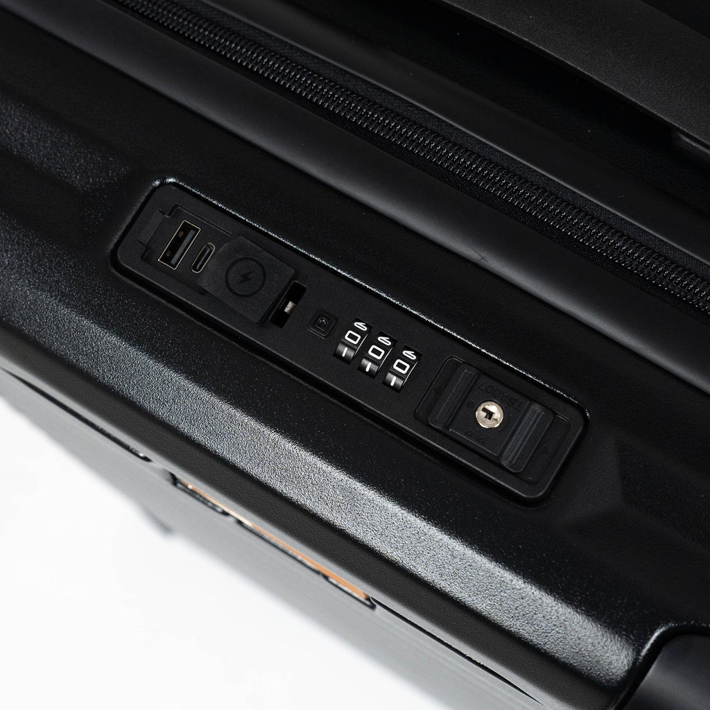 Valise Cabine TITOU Smart Pro – TSA, Port USB, Compartiment Laptop & Porte Goblet - Noir