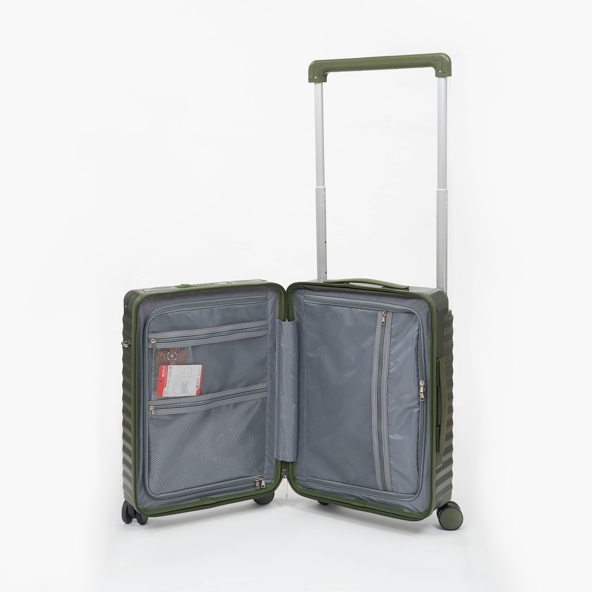 Valise Cabine TITOU Smart Pro – TSA, Port USB, Compartiment Laptop & Porte Goblet - Vert Militaire