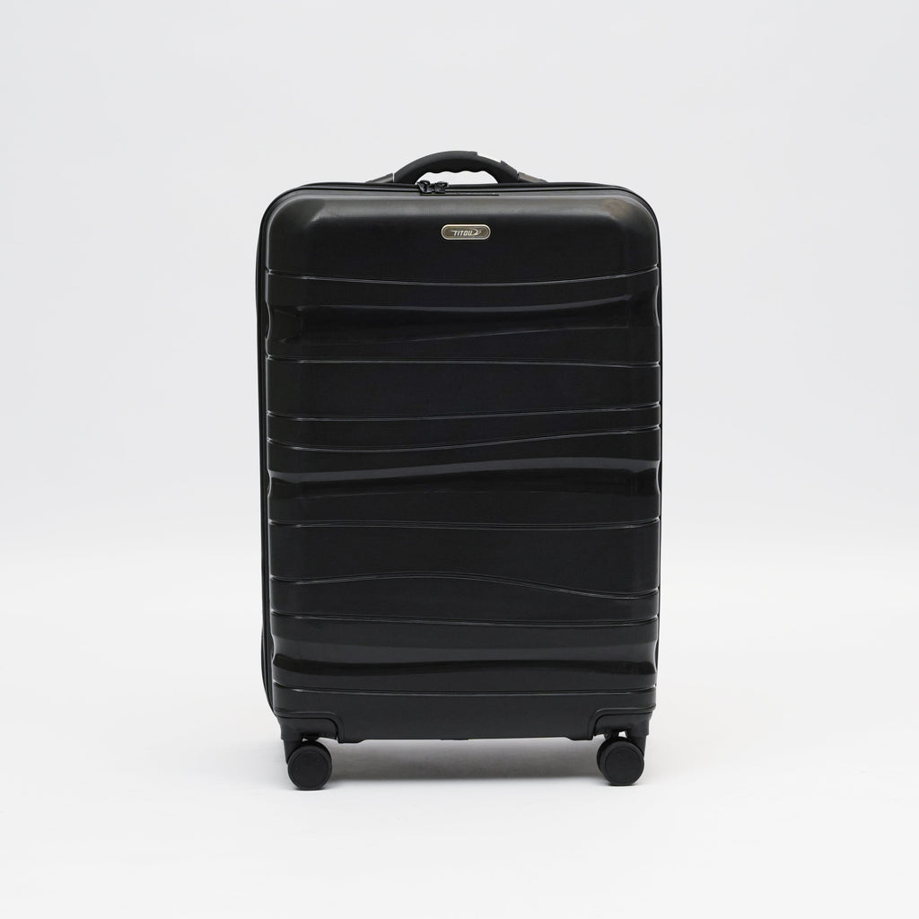 Set de 3 valises Titou avec pèse-bagages intégré et port USB intégré - Noir