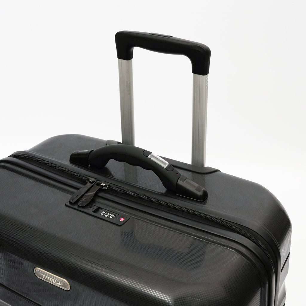 Set de 3 valises Titou avec pèse-bagages intégré et port USB intégré - Noir