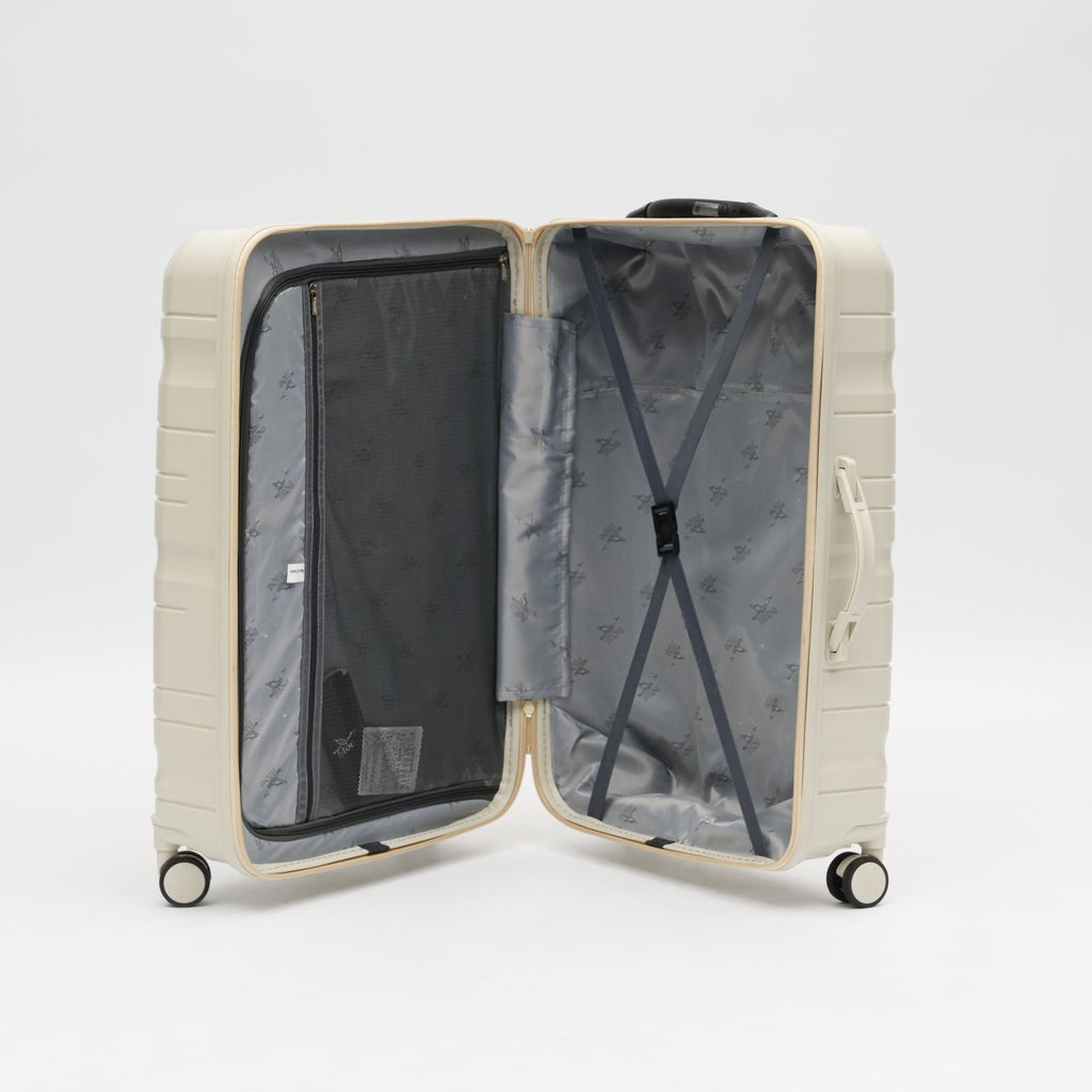Set de 3 valises Titou avec pèse-bagages intégré et port USB intégré - Beige