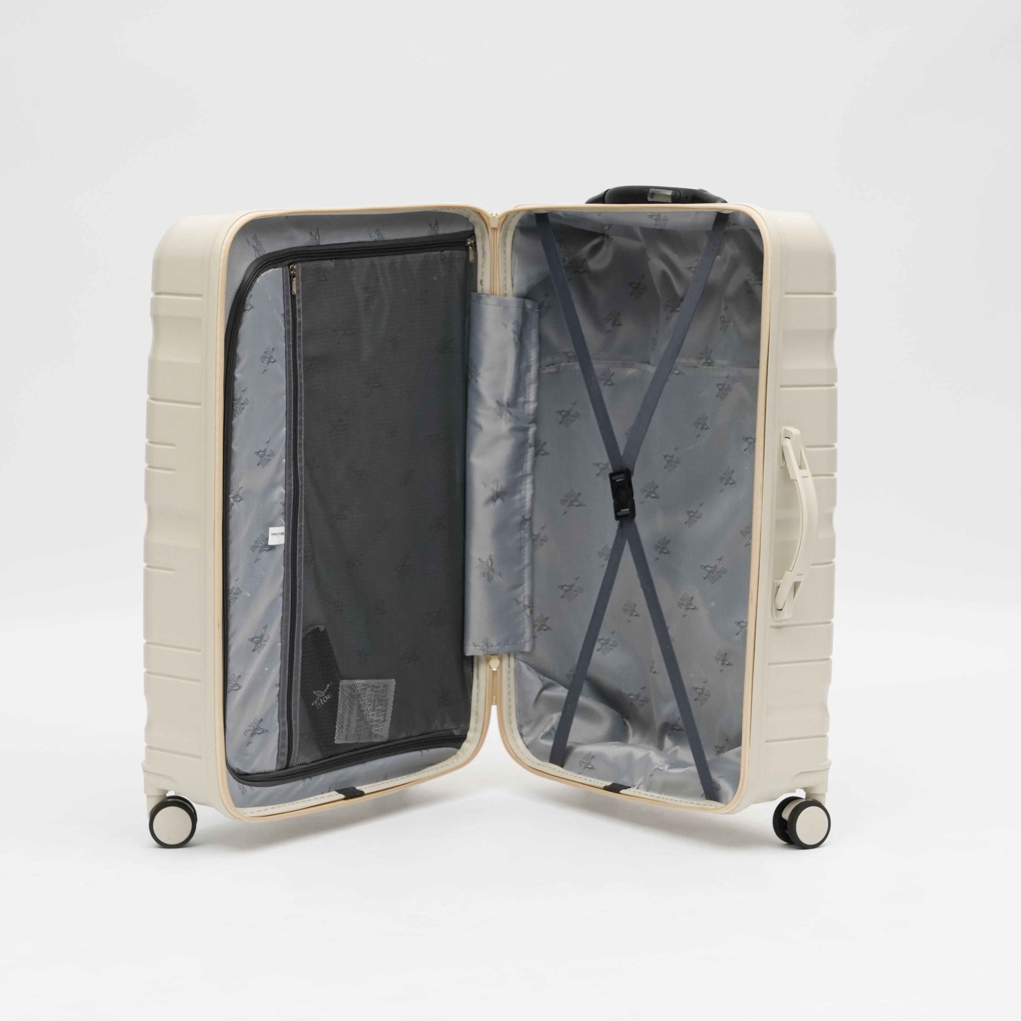 Set de 3 valises Titou avec pèse-bagages intégré et port USB intégré - Beige