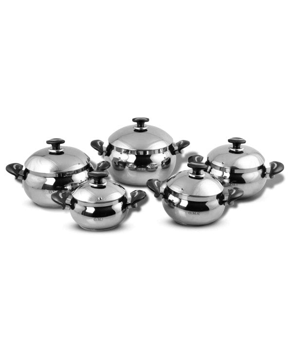 Batterie INOX OMS collection 10 pièces - Noir