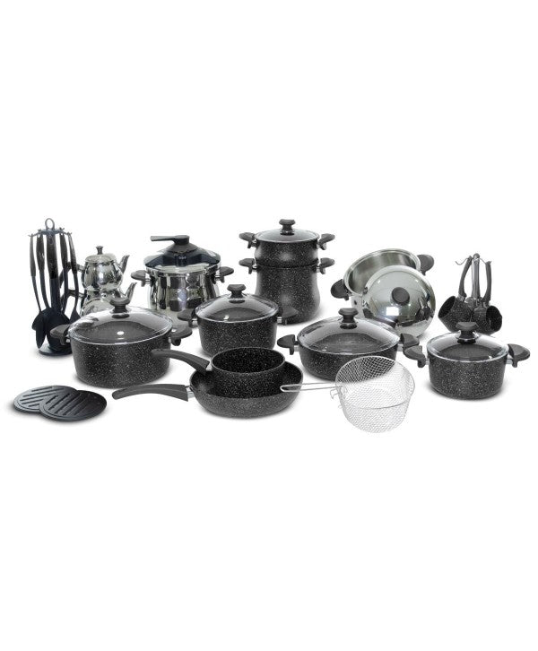 Batterie OMS 38 pièces granite - Noir