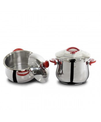 Cocotte OMS 4PCS Inox 18/10 – Rouge