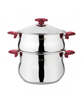 Couscoussiere inox 18/10 - 6,5 Litres - Bordeaux