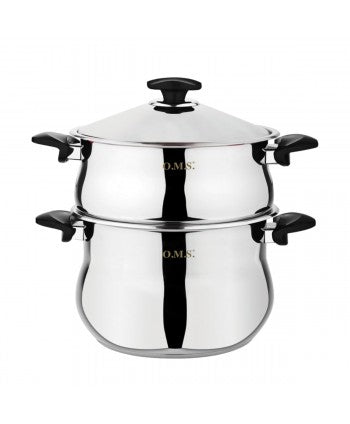 Couscoussiere inox 18/10 - 6,5 Litres - Noir