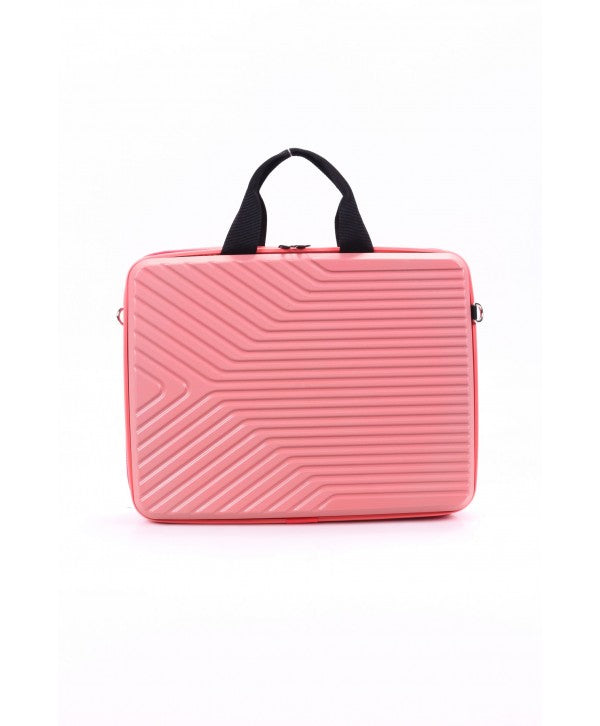 sacoche ordinateur en polypropylene rose-Saumon